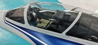 XSRC 2.7m Rafale Twin Turbine Jet with Twin Vector Pipes, Retracts, Lights and Servos, Blue/White